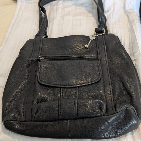 FOSSIL Leather Shoulder bag comes with original Key with Attach Outside Wallet - Picture 3 of 12